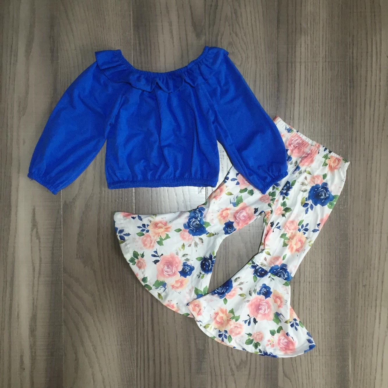 Fall Preorder: Blue Roses Bell Bottom Outfit