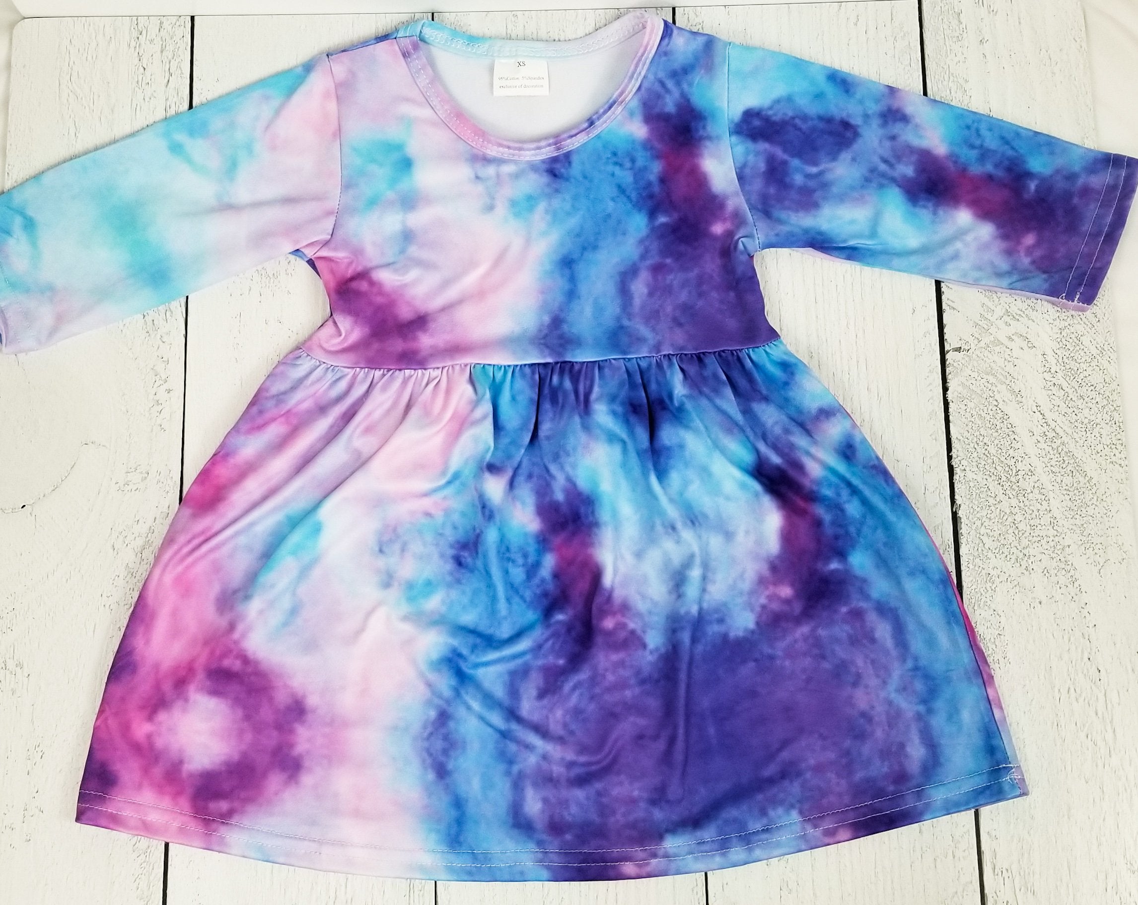 Pastel Colors Tie-Dye Dress