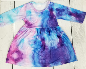 Pastel Colors Tie-Dye Dress