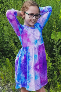 Pastel Colors Tie-Dye Dress