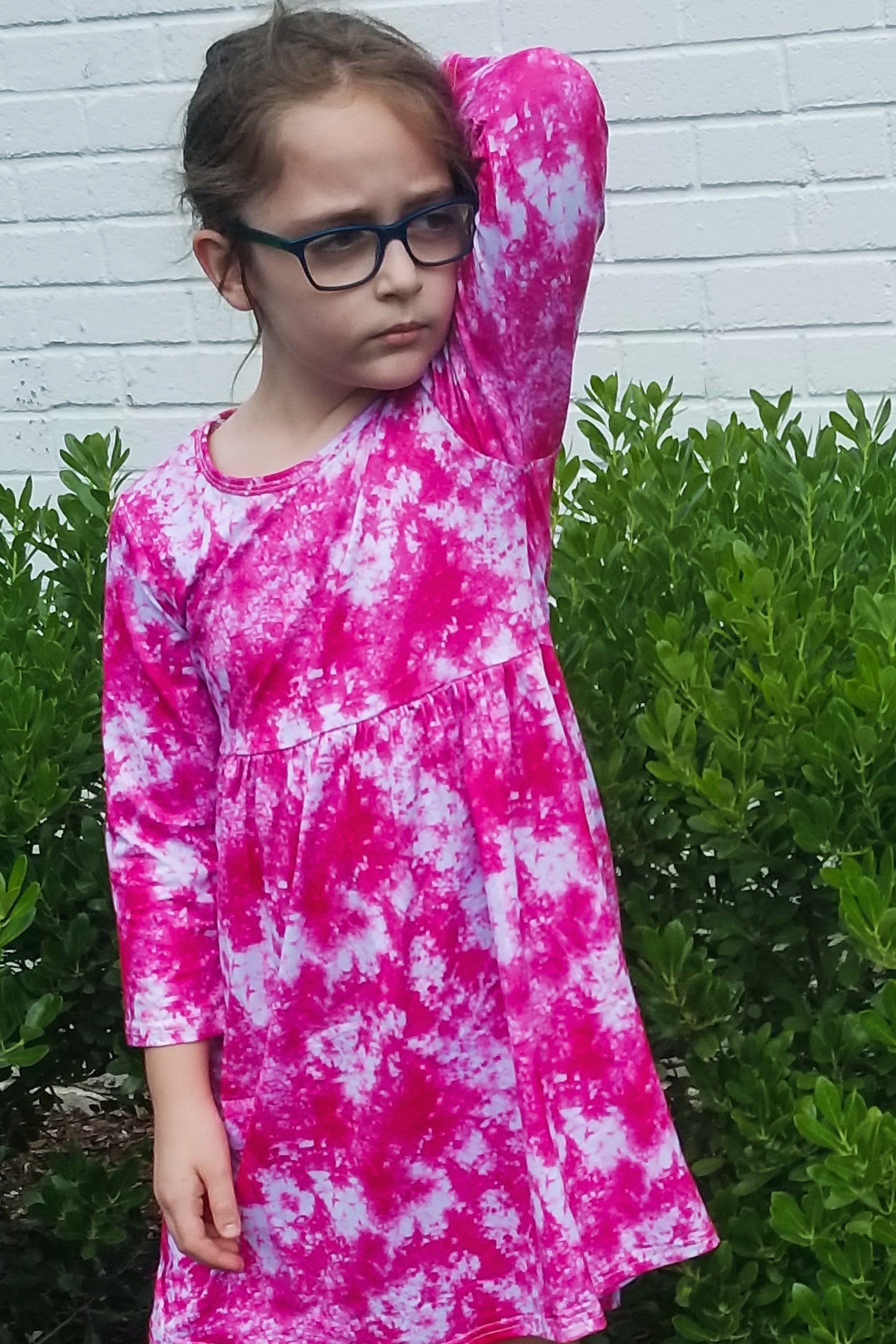 Pink Tie-Dye Dress