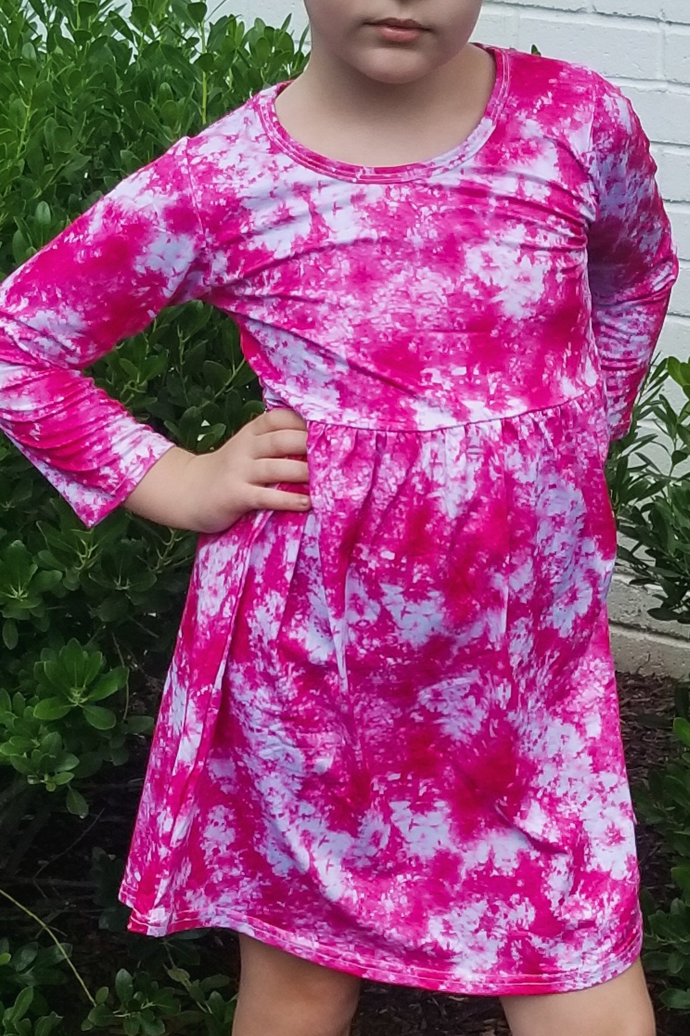 Pink Tie-Dye Dress