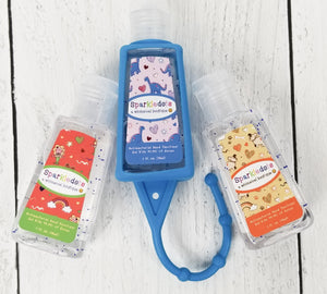 Sparkledots Hand Sanitizer 3-Pack w/Blue Backpack Holder