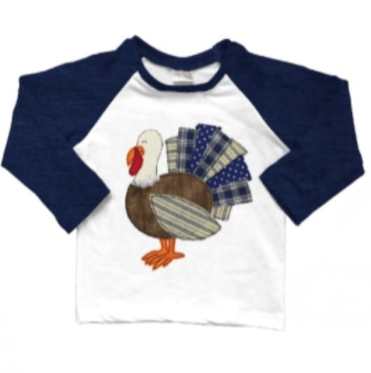 Preorder: Blue Patchwork Turkey Shirt