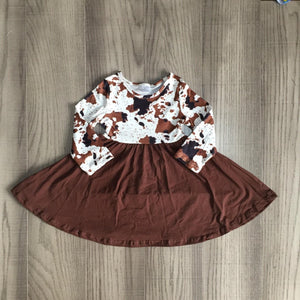 Brown Cowhide Sweetheart Dress - [PREORDER]