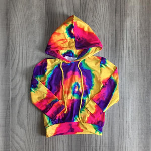 [PREORDER] Bright Colors Tie-Dye Hooded Top