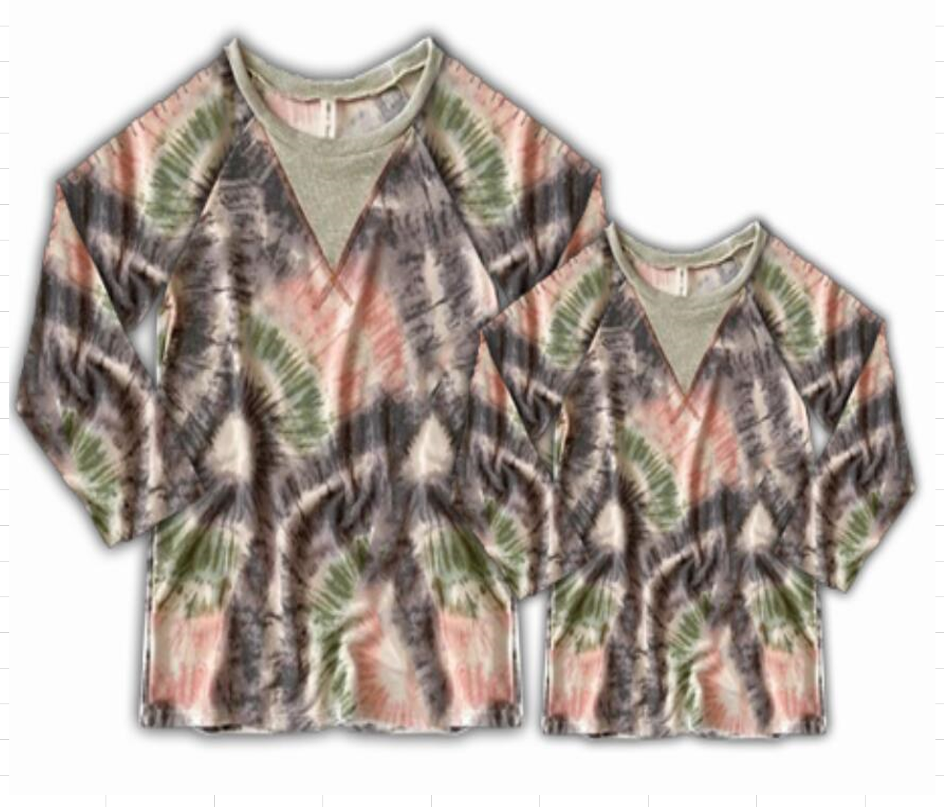 Fall Preorder: Greens and Grays Tie Dye Long Sleeve Shirt