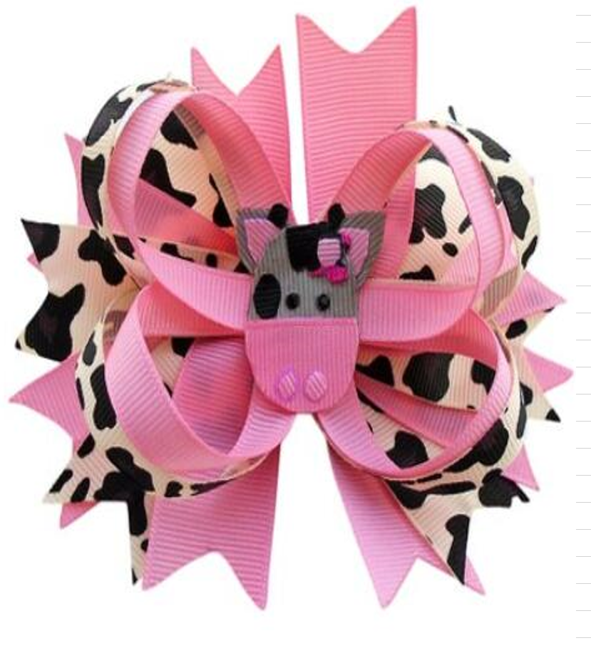 Fall Preorder: Pink Moo Hair Bow