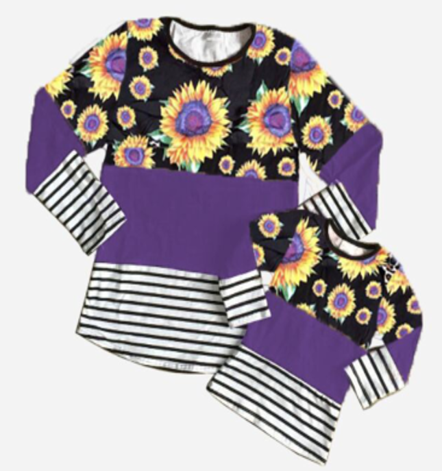 Fall Preorder: Psychadelic Sunflower Stripes Tee