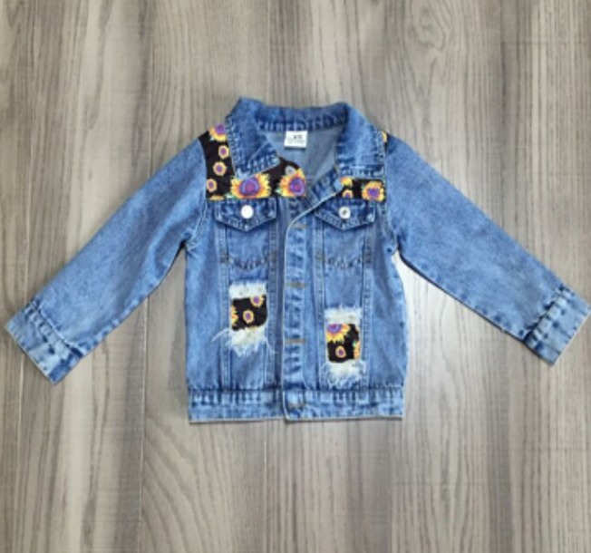 Fall Preorder: Denim Sunflowers Jacket