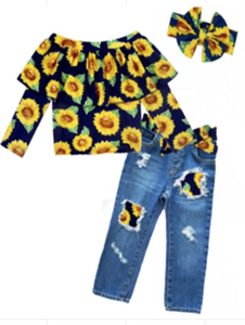 Sweet Sunflower Denim Set [PREORDER]