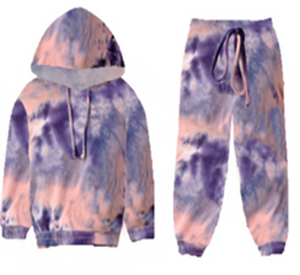 Pink & Purple Tie Dye Loungewear Set [PREORDER]