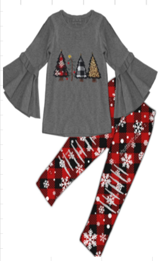 Trees & Snowflakes Distressed Outfit [PREORDER]