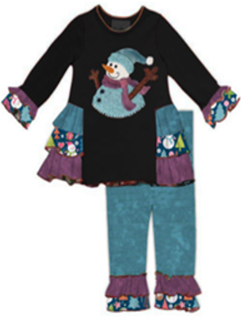 Snowman Patchwork Ruffle Outfit [PREORDER]