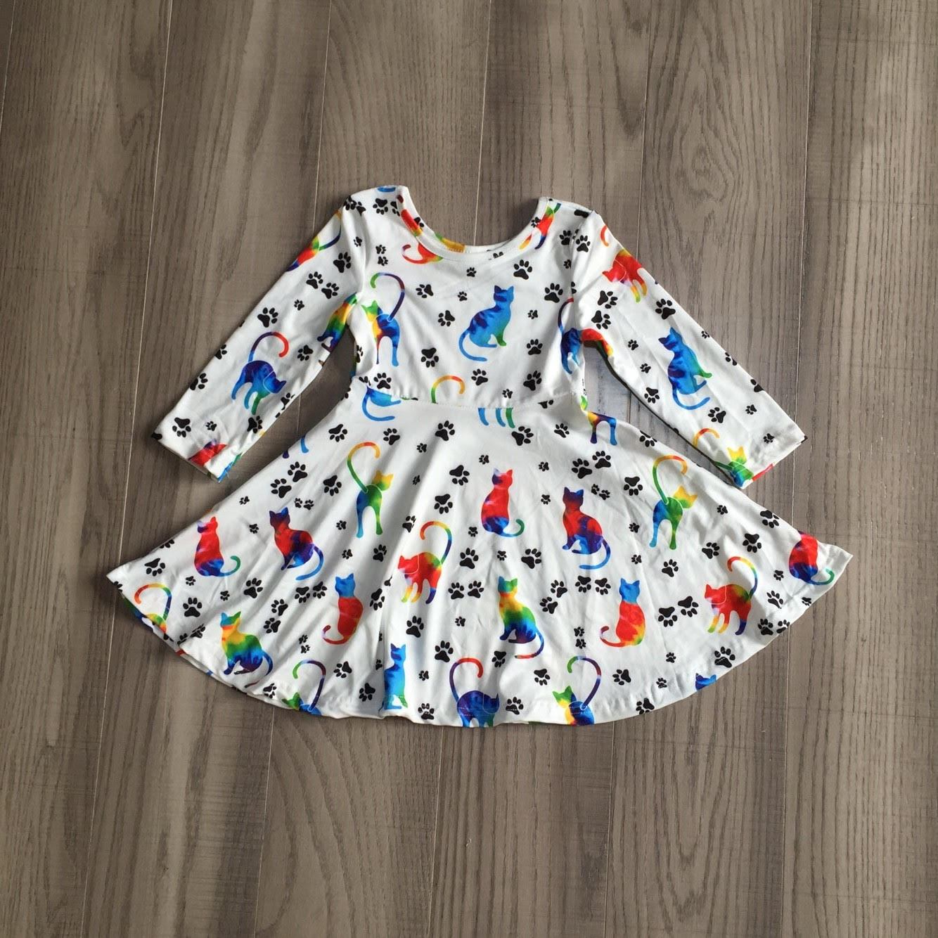 Watercolor Cats Dress [PREORDER]