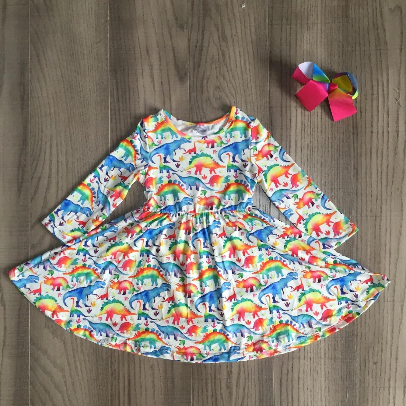 [PREORDER] Colorful Dino Friends Dress