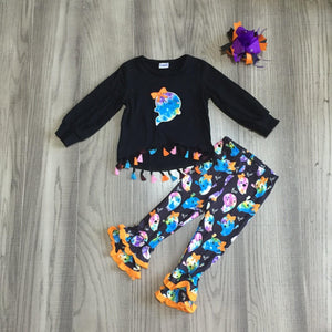 Fall Preorder: Fa-Boo-Lous Pom Ruffle Leggings Outfit