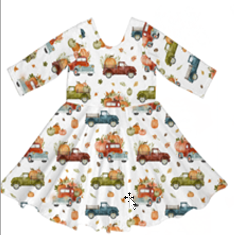 Pumpkin Truck Dress [PREORDER]