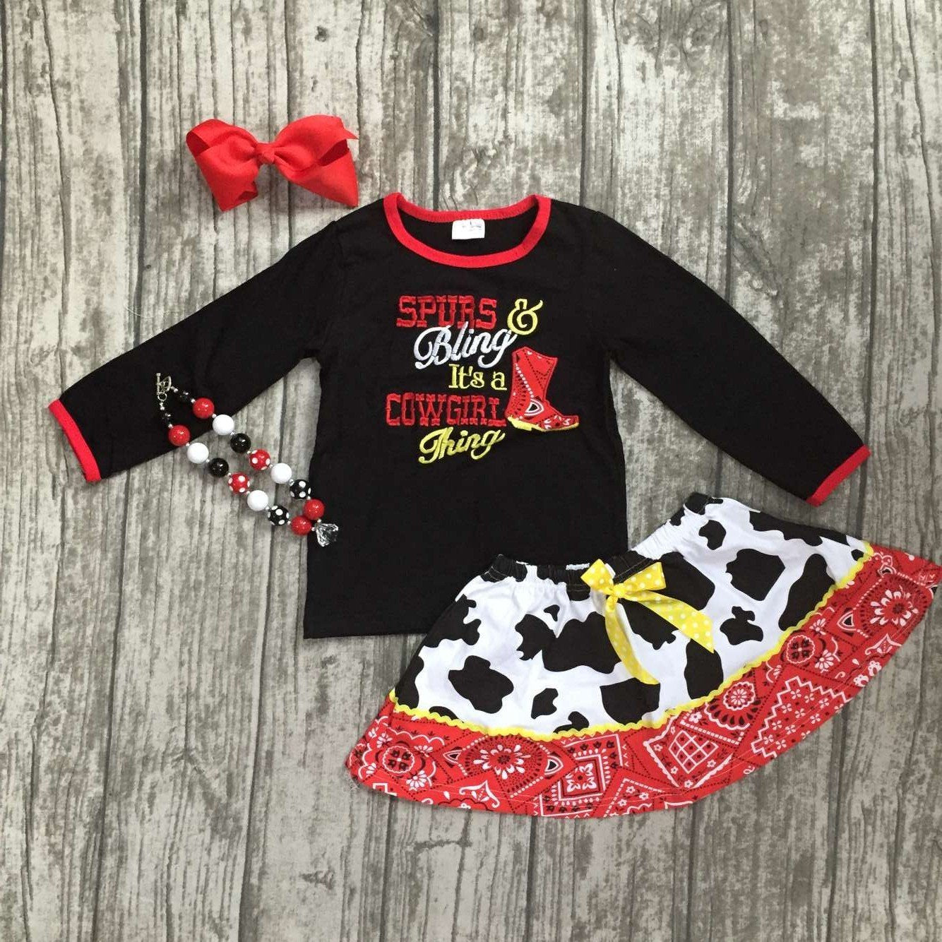 [PREORDER] Spurs and Bling It's a Cowgirl Thing Outfit