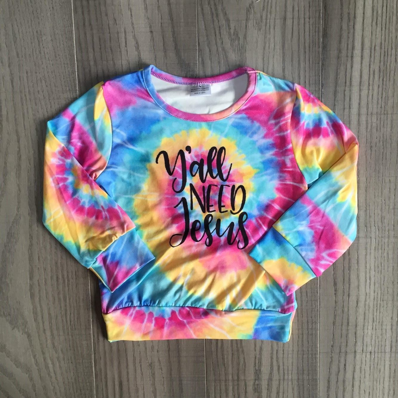 [PREORDER] Y'all Need Jesus Tie Dye Shirt